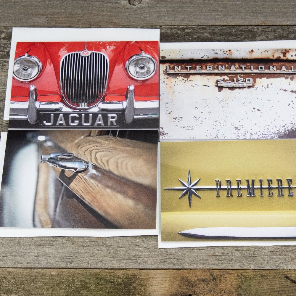 Set of 4 Photo Art Notecards, 4x6, Blank Inside